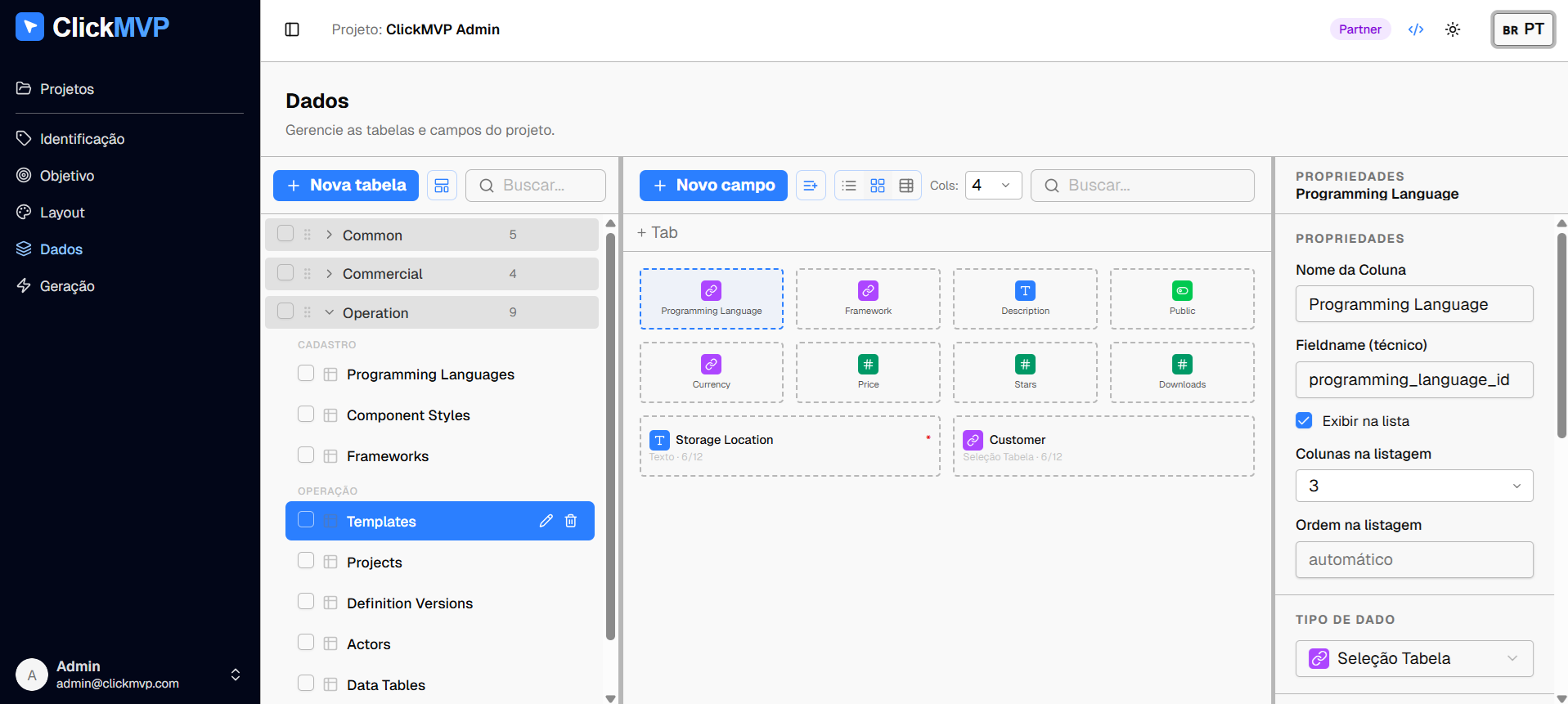 ClickMVP — Visual Data Modeler